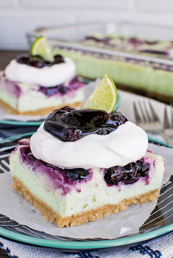 Blueberry Key Lime Cheesecake Bars - Family Life Tips Magazine