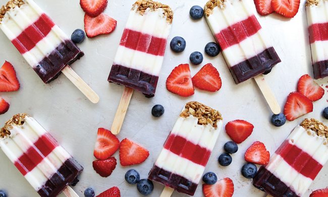 Red, White and Blueberry Frozen Pops